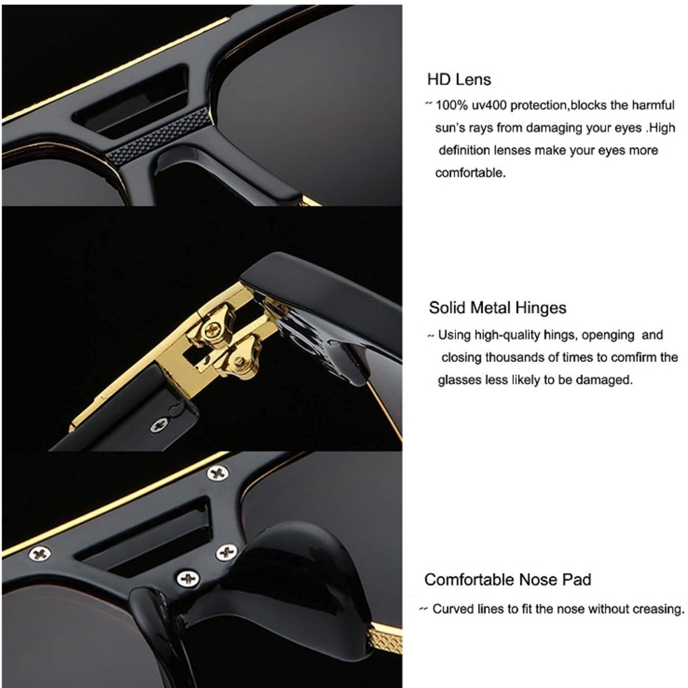 ✨ MEN’S  BLACK & BLUE MIAMI SUNGLASSES Glasses.✨ - Picture 4 of 5